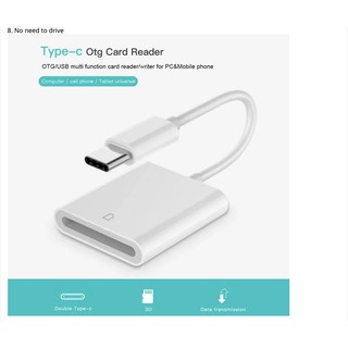 Type C To SD Card Reader OTG USB Cable Micro SD Card Reader Adapter Data Transfer for Macbook Cell Phone Samsung Huaw