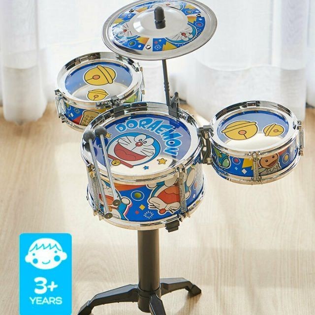 ของเล่นกลองชุด Doraemon ลิขสิทธิ์แท้ เบนเท็น ของเล่นเด็ก ชุดกลอง3ชิ้น เครื่องดนตรีเด็ก ไม่ใส่ถ่าน พร้อมไม้ตี TY162