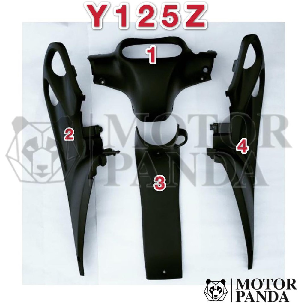 Y125ZR Y125Z Y125 125Z YAMAHA ภายใน HITAM ฝาครอบ HITAM ชุดเต็มชุด 7 ชิ้นสีดํา INNER yamaha