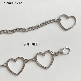 Purelove เข็มขัดโซ่คาดเอว ลายหัวใจ กลวง สไตล์คลาสสิก 100 ซม.