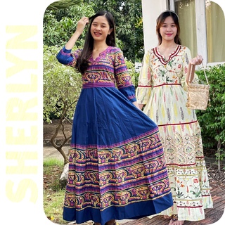 [ Cherlyn Collection ] โบฮีเมียนเดรส Bohemian Indian Style ทักแชทก่อนซื้อนะคะ มีอีกหลายลายด้านใน