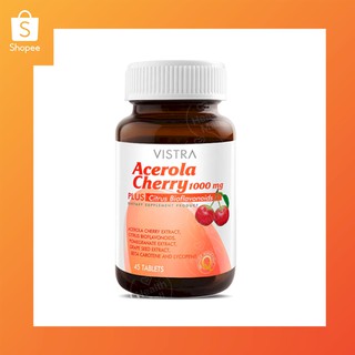 Vistra Acerola Cherry 1000 mg 45 Tablets วิสทร้า อะเซโรล่า เชอร์รี่ 1000 มก. 45 เม็ด