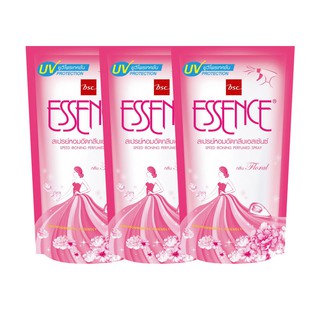 🔥*พร้อมส่ง*🔥 เอสเซ้นซ์ สเปรย์หอม อัดกลีบ กลิ่นฟลอรัล 500 มล. x 3 ถุง Essence Starch Floral Pink 500 ml x 3