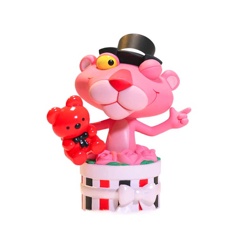 POP MART Pink Panther Expressing Love Series Blind Box Collection ตุ๊กตาสะสมน่ารัก Action Kawaii สัตว์ของเล่น figures