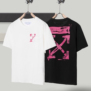 OFF WHITE graffiti pink arrow limited T-shirt