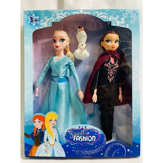 (SET 2) ตุ๊กตาโฟรเซ่น Frozen 2 Sweet Fashion Babies เอลซ่ากับแอนนา ในกล่องมีตุ๊กตา 2 ตัว มาพร้อมโอลาฟ