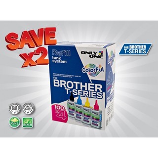 น้ำหมึก ONLY ONE 100 cc. สำหรับ Brother T Series รุ่นเครื่องพิมพ์ Brother DCP-T300 , DCP-T500W , DCP-T700W , MFC-T800W