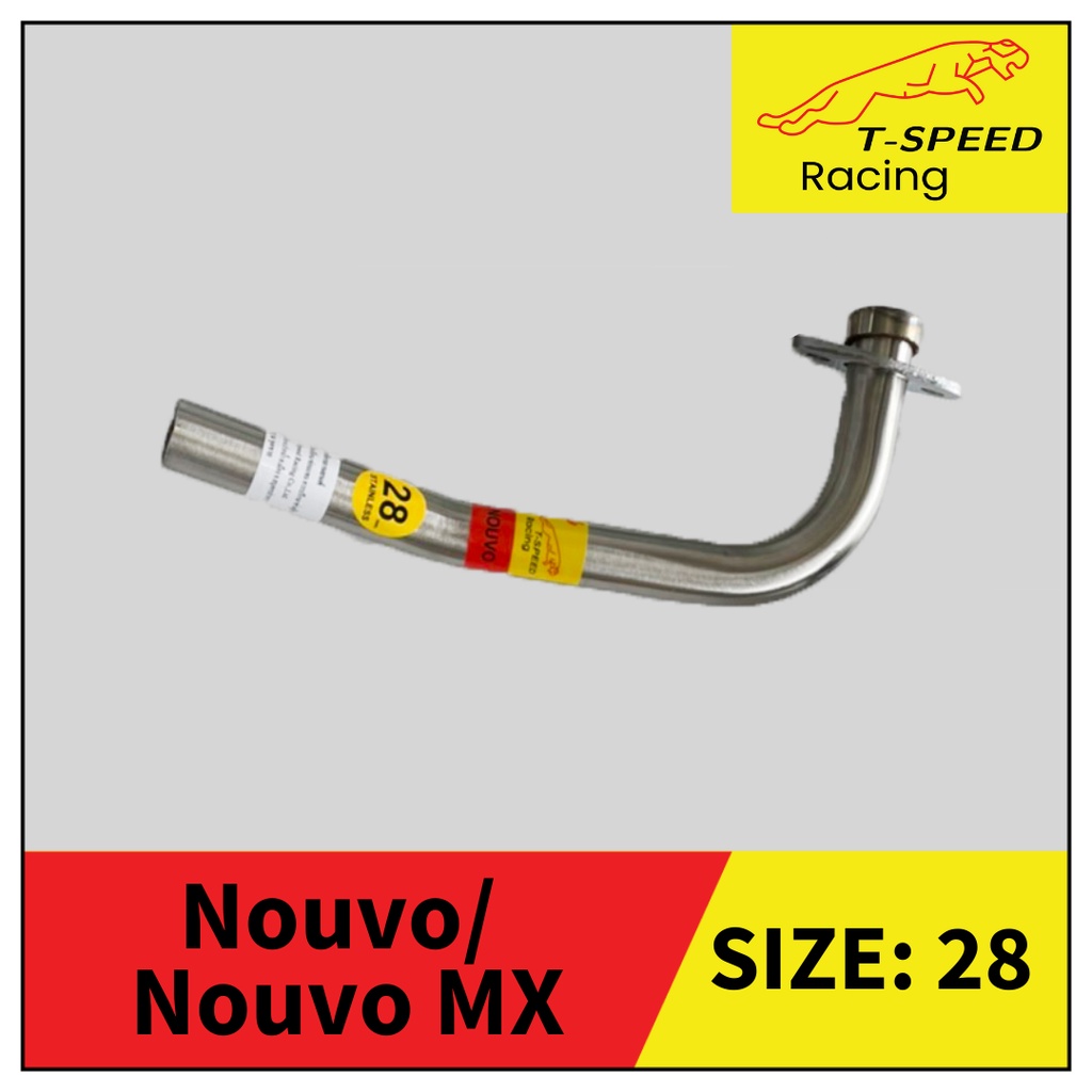 คอท่อ Yamaha Nouvo/ Nouvo MX สแตนเลส 🔩 Stainless steel แท้ เกรด 304  หนา: 1.2 มิลลิเมตร  ขนาด 25 m.m