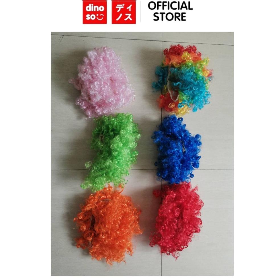 Ptu46 วิกผมปาร์ตี้สีสันสดใส / วิกผมลอน / วิกผมตัวตลก / วิกผมคอสเพลย์ .,.,.,