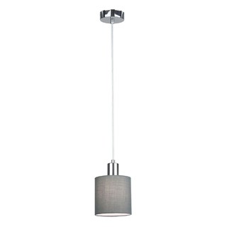 โคมไฟช่อ โคมไฟช่อ CARINI MODERN LP8695WG ผ้า/โลหะ สีเทา 1 หัว โคมไฟภายใน โคมไฟและหลอดไฟ PENDANT CARINI LP8695WG MODERN F