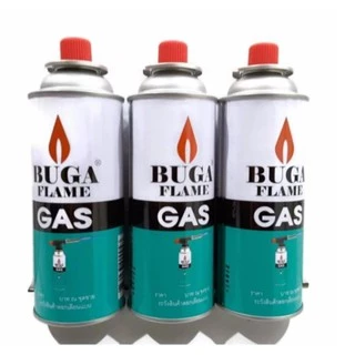 BUGA FLAME GAS แก๊สกระป๋อง ใหญ่ 355ml แก๊ส สำหรับ เตาพกพา ใช้กับหัวพ่นแก๊ส ได้ทุกรุ่น