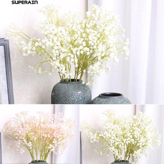 👍🎁1 Gypsophila Gypsophila ปลอมพลาสติกประดิษฐ์ดอกไม้แต่งงานเจ้าสาวตกแต่งบ้าน