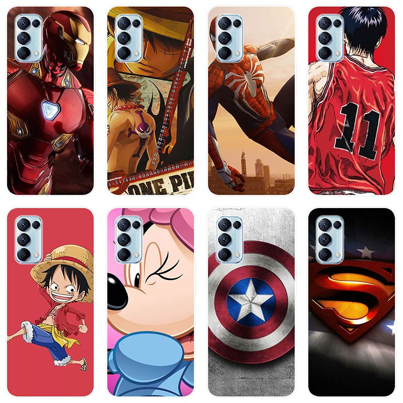 เคส OPPO Reno5 5G พิมพ์ลายการ์ตูนน่ารักแบบด้านหลังเคส OPPO Reno5 Reno 5 5G Soft Silicone TPU Case