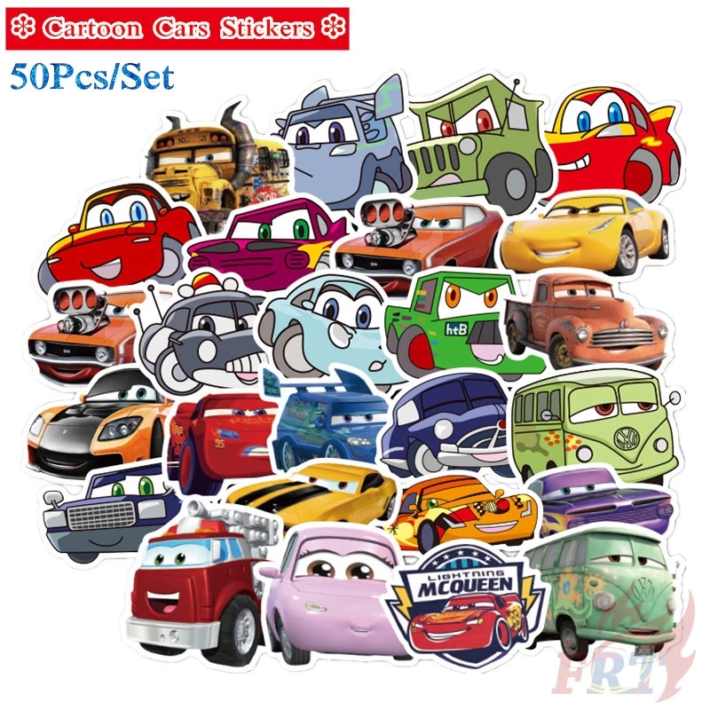 ❉ Cartoon Cars Series 01 สติ๊กเกอร์ ❉ 50Pcs/Set DIY Mixed Luggage Laptop Skateboard Decals Doodle สติ๊กเกอร์