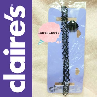 claires black choker with hearts โชกเกอร์ เอ็น ดำ หัวใจ