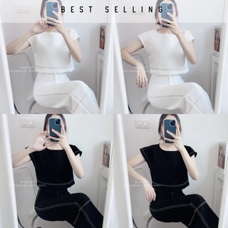 MISS SET - SHP_HAPPY ลดเหลือ 505 ใส่โค้ด SHPHPY9 ชุดเซทขายาว ดีเทลเดินด้ายสีตัด ใส่ทำงาน คาเฟ่ เดท มี3ไซต์ให้เลือ