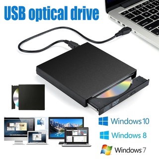 ไดรฟ์ดีวีดี ไดรฟ์DVD DVD-ROM แบบพกพา รองรับช่องเสียบ USB2.0 น้ำหนักเบา สำหรับ แบบพกพา