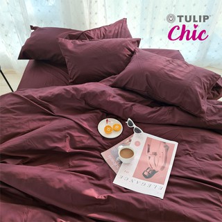 [ส่งฟรี] TULIP ชุดเครื่องนอน ผ้าปูที่นอน ผ้าห่มนวม รุ่นTULIP CHIC สีพื้น CHIC08 สัมผัสนุ่มสบายสไตล์มินิมอล