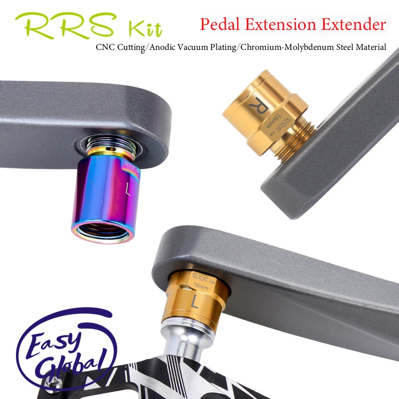 Rrskit สเปเซอร์ขยายเพลาเหยียบจักรยาน เหล็ก 16 มม. 20 มม.