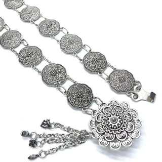 March jewelry เข็มขัดอีสาน ชุดล้านนาไท เข็มขัด เงินโบราณ เอว40นิ้ว