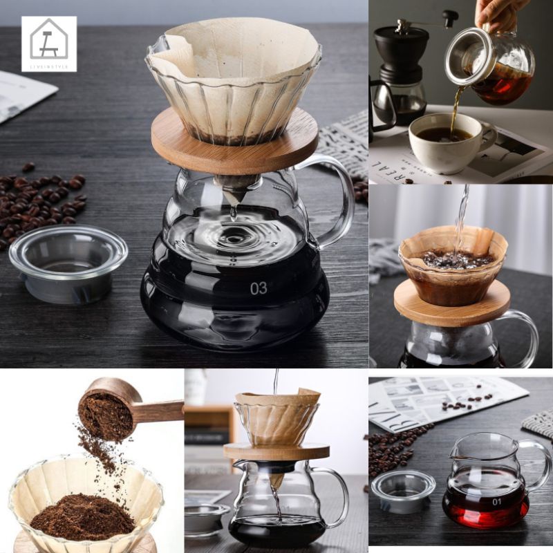 Liveinstyle​ พร้อมส่ง กาต้มกาแฟ ดริปกาแฟ​ คุณภาพดีทำจากวัสดุทนร้อน