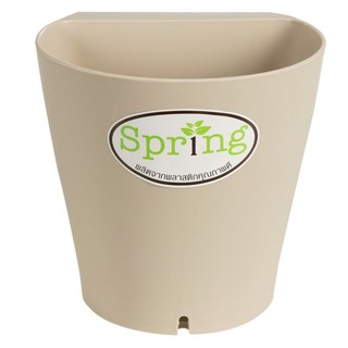 กระถางพลาสติก SPRING 13 ซม. สีน้ำตาล  PLANT POT SPRING PE PLASTIC 13CM BROWN