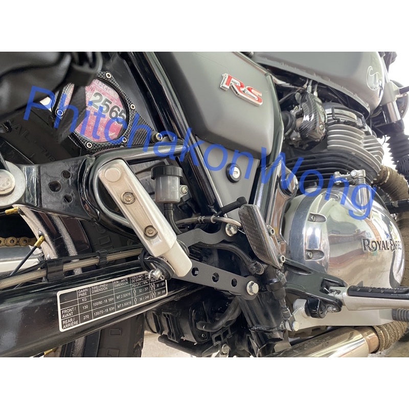 ย้ายพักเท้าหลังRE650  Royal enfield Interceptor 650 นั่งสบายระดับพอดีไม่ติดเท้าคนขับ