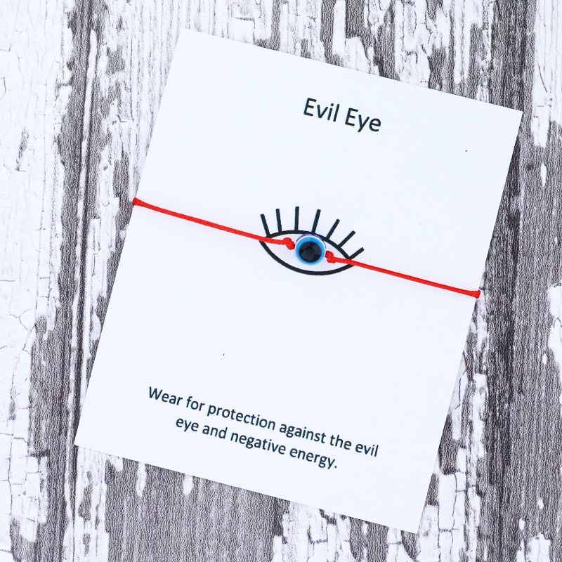 Blue Evil Eye สร้อยข้อมือปรับ Lucky Red String สร้อยข้อมือ Evil Eye มิตรภาพสร้อยข้อมือ Evil Eye Prot