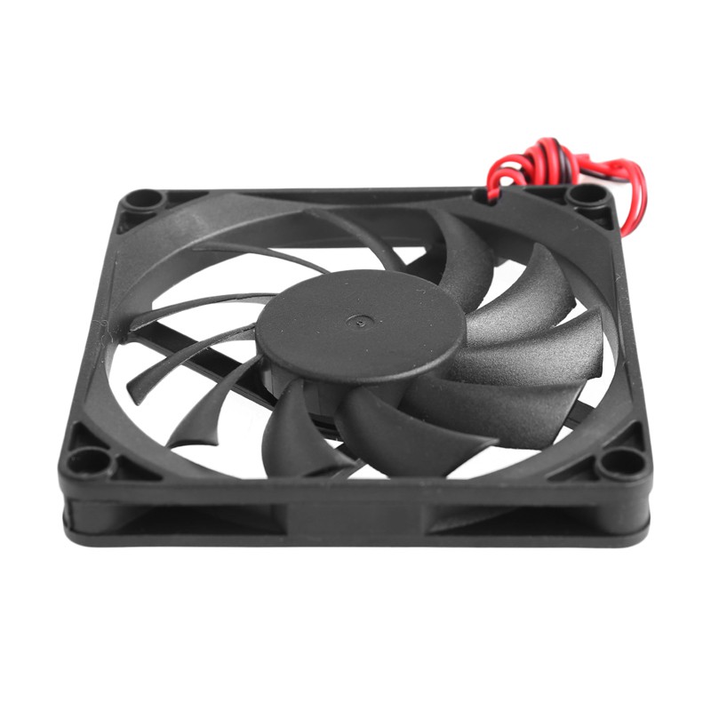 12V 2-Pin 80x80x10mm PC Computer CPU System Heatsink Brushless Cooling Fan 8010