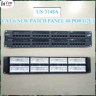 แผงกระจายสายแลน US-3148A : CAT 6 NEW PATCH PANEL 48 PORT(2U)