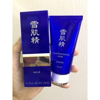 ปลอมคืนเงิน Kose Sekkisei Clear Whitening Mask 76ml.มาส์กดำสูตรใหม่ ปรับปรุงประสิทธิภาพในการฟื้นฟูสภาพผิวให้มากยิ่งขึ้น