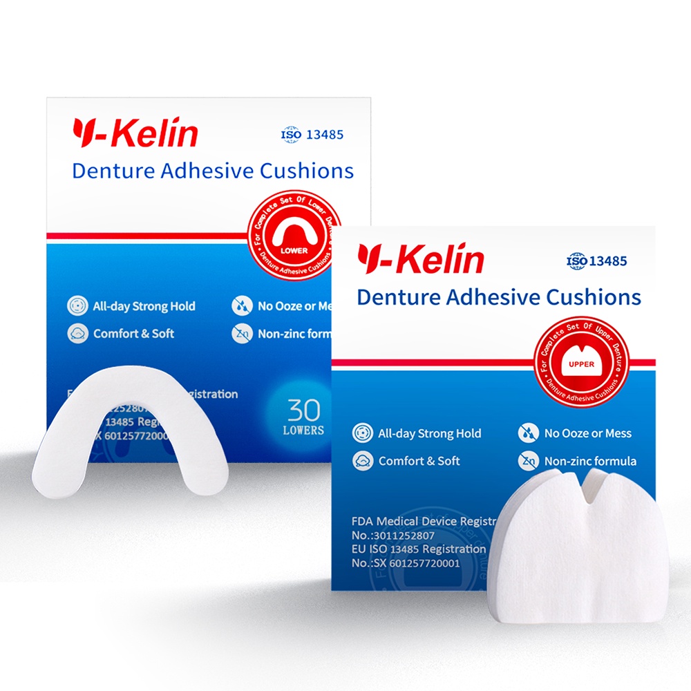 Y-kelin เบาะกาวติดฟันปลอม (บน 30+ล่าง 30) เบาะฟันปลอม นุ่มสบาย