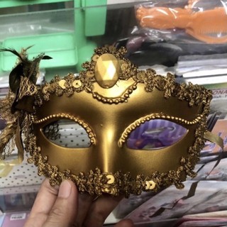 หน้ากากแฟนซีดอกไม้สีทอง สวยหรู🛎