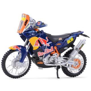 Bburago 1:18 KTM 450 Rally รถหล่อแบบคงที่โมเดลรถจักรยานยนต์ของเล่นงานอดิเรกของสะสม