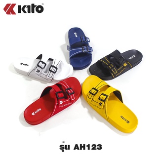 รองเท้าแตะ KITO รุ่น AH123 รองเท้าแตะผู้ชาย รองเท้าแตะแบบสวม รองเท้าหน้าเข็มขัด พื้นกันลื้นได้ดี ไซส์ผู้ใหญ่ 36-43