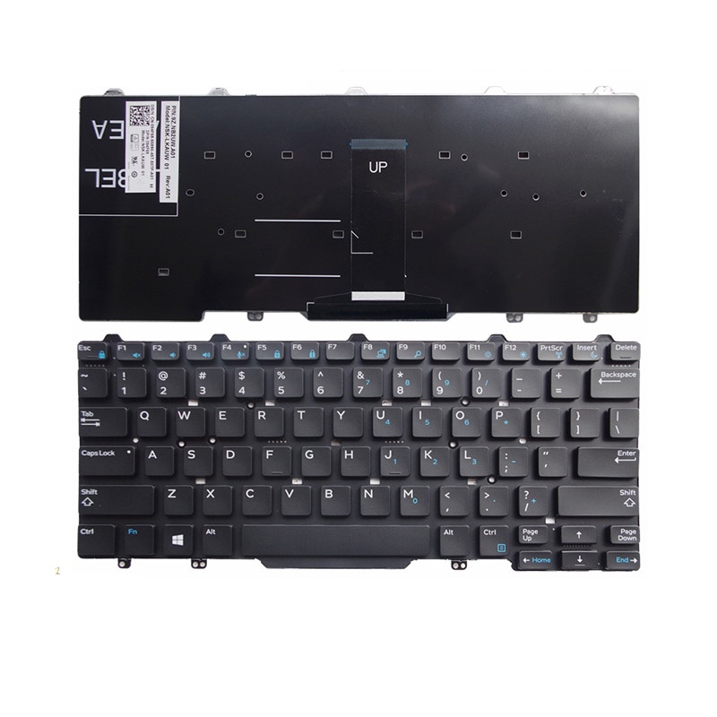 แป้นพิมพ์แล็ปท็อปภาษาอังกฤษสำหรับ Dell Latitude 3340 E3340 7350 E5450 E7450 5450 7450