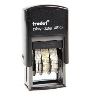 TRODAT TR-4810 ตรายางวันที่หมึกในตัว วันที่และปีเลขอารบิค เดือนภาษาไทย  ขนาดตัวอักษรสูง 3.8 มม สามารถเติมหมึกได้