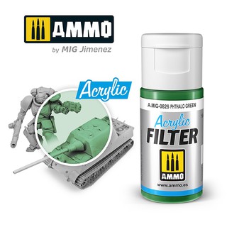 Ammo By MIG - AMIG0826 ACRYLIC FILTER Phthalo Green