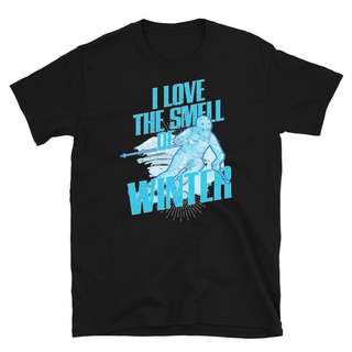 [COD]เสื้อยืดคอกลม แขนสั้น พิมพ์ลาย I Love The Smell Of Winter สไตล์สปอร์ต แฟชั่นฤดูหนาวS-5XL