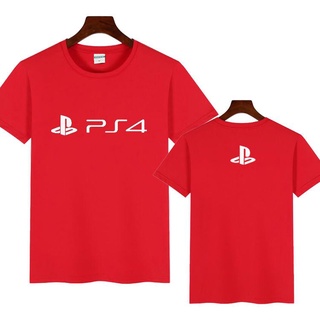 Playstation เสื้อยืดแขนสั้น ผ้าฝ้ายแท้ 100% พิมพ์ลายเกมคอนโซล Sony PS ps4 สไตล์ยุโรป อเมริกัน สําหรับผู้ชาย และผู้หญิง