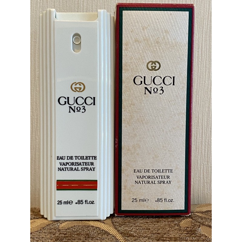 VTG Gucci No 3 Eau de Toilette 25 ml/0.85 fl.oz. Full bottle never used before Vintage Top Rare Hard
