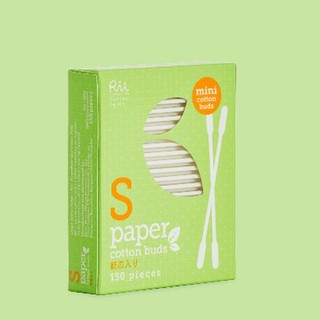 Rii S-Paper cotton buds สำลีก้านเส้นใยฝ้ายธรรมชาติ 100% ขนาด S