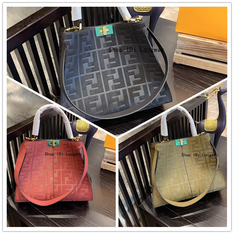 กระเป๋าผู้หญิง FENDI / Fendi 19 ใหม่ Retro Mini Drawstring Bucket Bag ไหล่ของ Messenger Bag