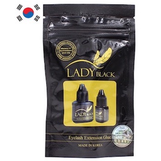 กาวต่อขนตา แห้งเร็ว สีดํา สไตล์เกาหลี สําหรับผู้หญิงLady Black Glue 5ml/10ml