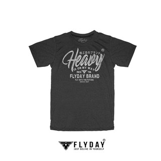 เสื้อยืด FLYDAY®ลายHeavy สีเทาดำ  N0.8