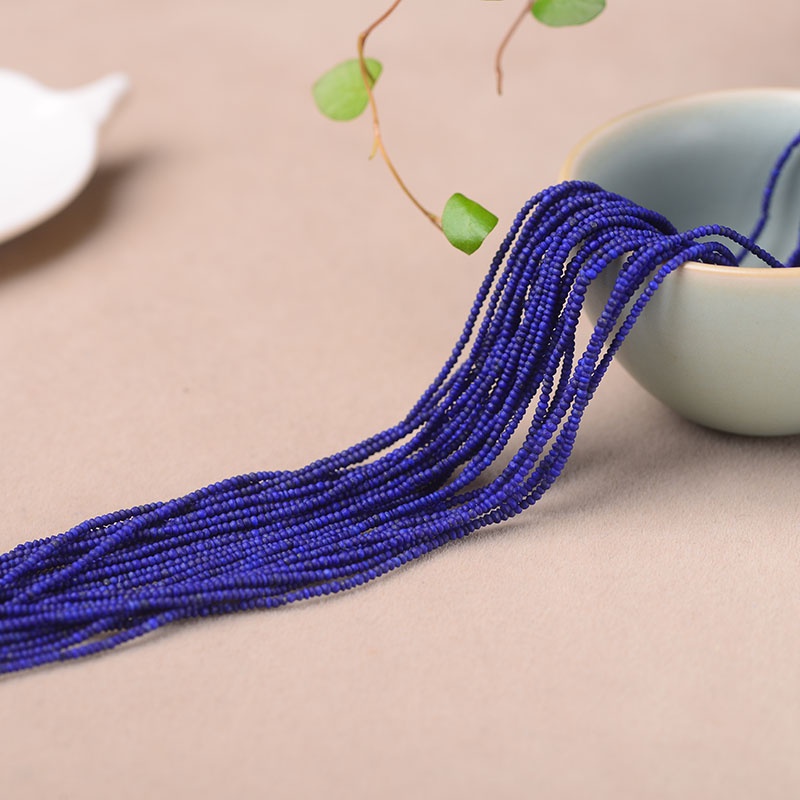 4A ธรรมชาติ Lapis Lazuli ลูกปัดหลวมคริสตัล DIY