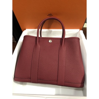 new.hermes.garden.party30.burgundy