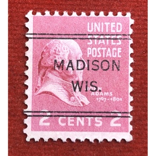 แสตมป์UNITED STATES POSTAGE พิมพ์ทับ MADISON WIS.