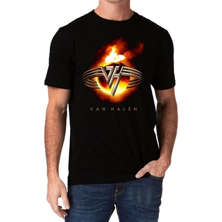 เสื้อยืด ผ้าฝ้าย พิมพ์ลาย Van Halen Band Eddie Fire Burn สําหรับผู้ชาย