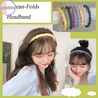 [xijing-cod] woman fashion sweet cute Satin Hair Band  ins wild Temperament Hairpin Headdress